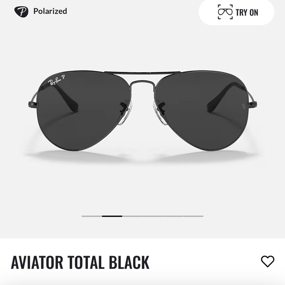 Ray ban aviators with case in all black - Picture 4 of 5